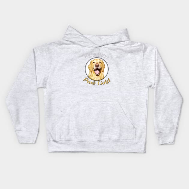 Senior Dogs are Pure Gold Kids Hoodie by THE Dog Designs